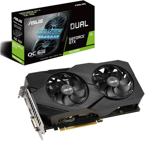 Asus GeForce GTX 1660 Super Overclocked 6GB Dual-Fan Evo Edition VR Ready HDMI DisplayPort DVI Graphics Card (DUAL-GTX1660S-O6G-EVO)